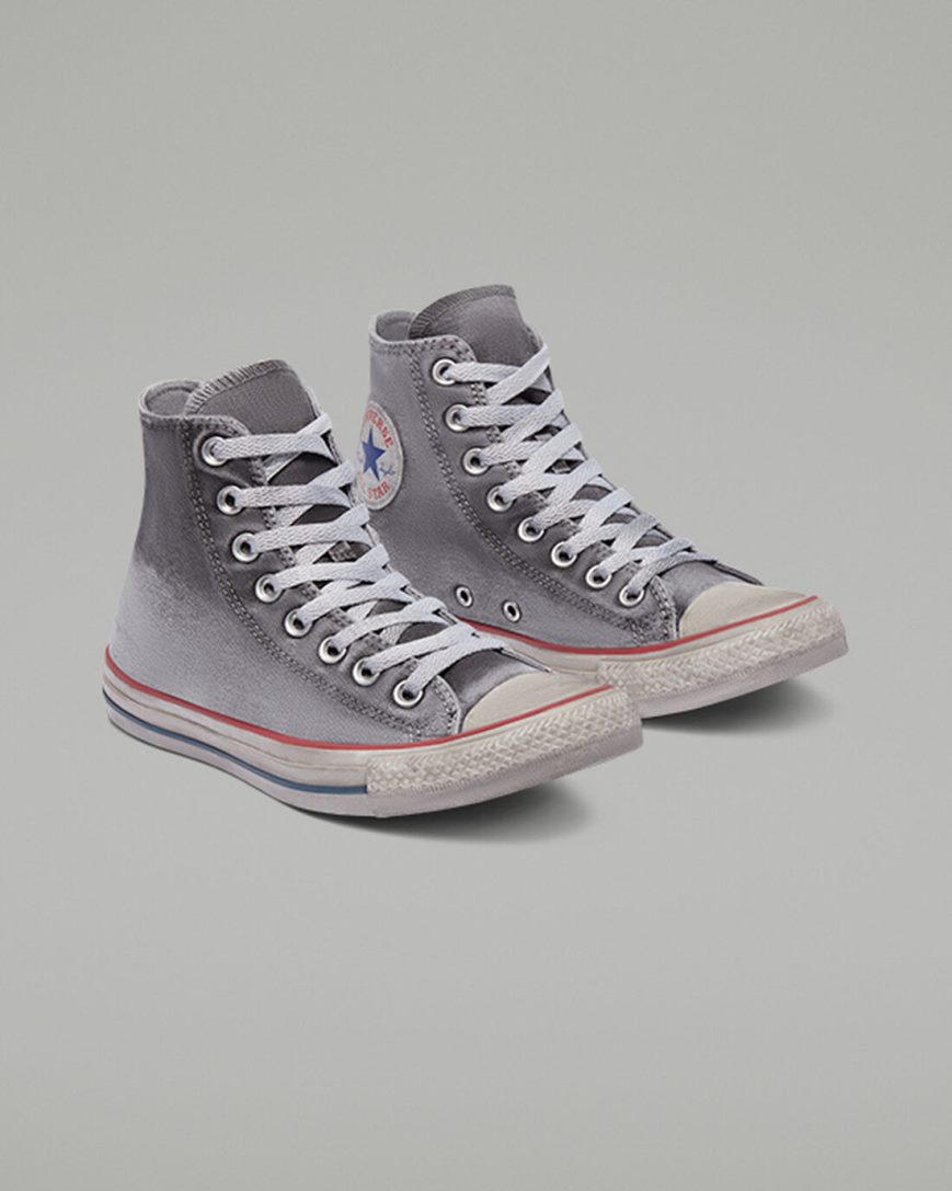 Dámské Boty Vysoké Converse Chuck Taylor All Star Platene Smoke Šedé Bílé | CZ VRZY08